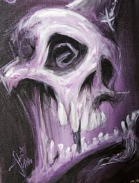 Image 2 of Purple Fezz cap Skull