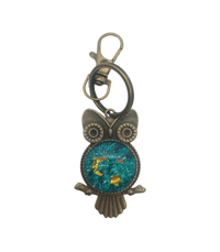 Image 1 of Owl Keyring ~ Green 