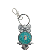 Image 1 of Owl Silver Keyring ~ Mushroom