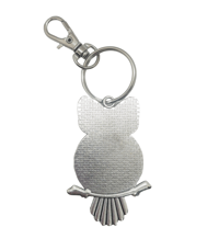Image 2 of Owl Silver Keyring ~ Mushroom