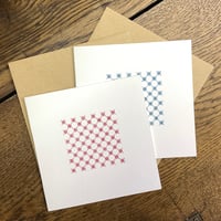 Image 1 of Letterpress daisy quilt card