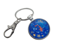 Image 1 of Fish Keyring ~ Blue