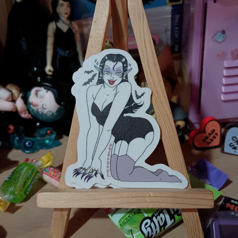 Image of Vampire Babe - Monster Smash Die Cut Sticker