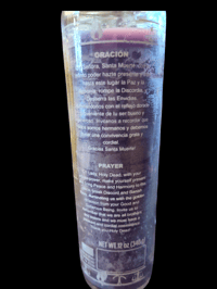 Image 2 of Purple Santa Muerte Candle 