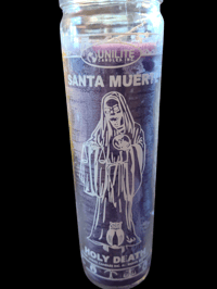 Image 1 of Purple Santa Muerte Candle 