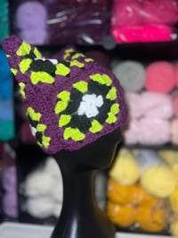 Image 2 of Granny Square Cat Ear Beanie