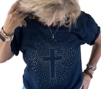 Scattered cross in rhinestone 