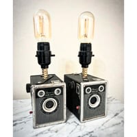Ansco Shur Shot Vintage Camera Table Lamps – 1930s Conversion (Sold as Pair)