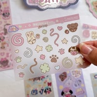 Image 1 of Dreaming Clear Deco Sticker Sheet