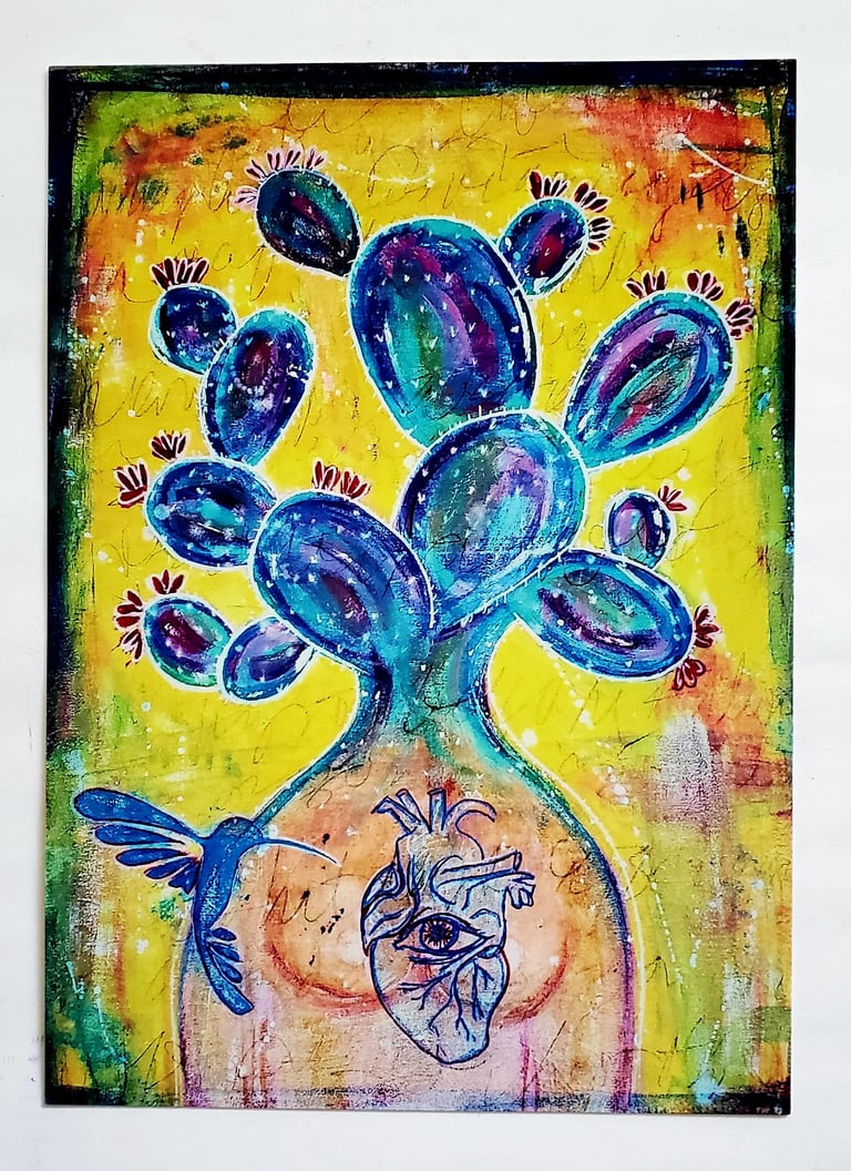 See with your Heart art by Sabrina Zarco / Oversized Postc