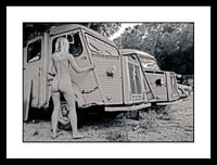 Abandoned Citroen HY and the girl by Czon. Limited signed edition