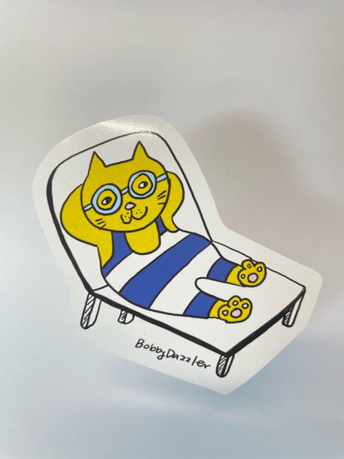 Image of holiday cat sticker