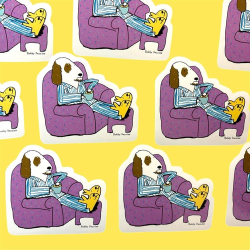 Image of Cosy dog sticker