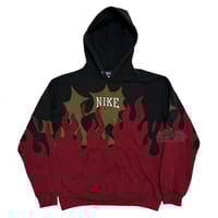 Image 1 of (L) Nike Hoodie Flame Spiky Red Olive "Choso" 583