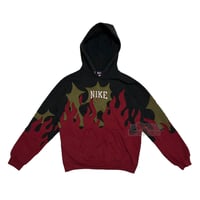 Image 2 of (L) Nike Hoodie Flame Spiky Red Olive "Choso" 583