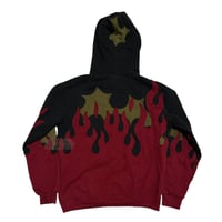 Image 4 of (L) Nike Hoodie Flame Spiky Red Olive "Choso" 583