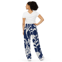 Image 5 of Royal Floral Wide-Leg Pants