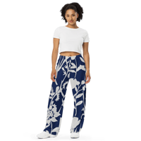Image 3 of Royal Floral Wide-Leg Pants