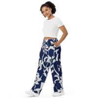 Image 4 of Royal Floral Wide-Leg Pants