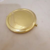 Image 1 of Laser Engravable Pocket Mirrors / Laserable Stainless Steel Compact Mirror Blanks- Yellow Gold