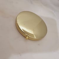 Image 2 of Laser Engravable Pocket Mirrors / Laserable Stainless Steel Compact Mirror Blanks- Yellow Gold