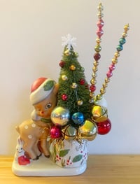 Cute Vintage Christmas Reindeer with Holiday Joy