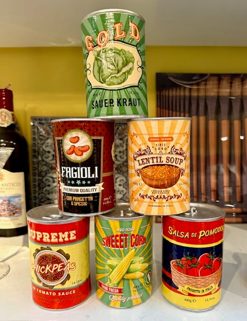 Image of Set of 6 Canned Food Candles