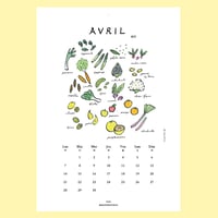 Image 3 of  Calendar 2025  "Vegetables & Fruits of the month" 