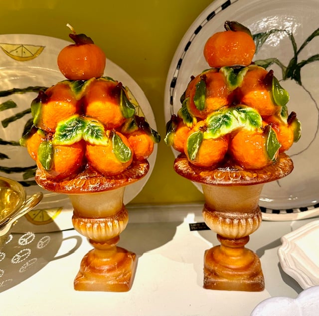 Image of Pair of Mandarin Topiary Candles!