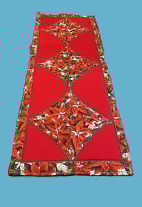 Image 3 of Handmade Table Runner, Poinsettia's