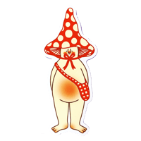 Mushroom Man Vinyl Sticker