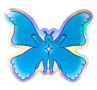 Blue Morpho Holographic Sticker