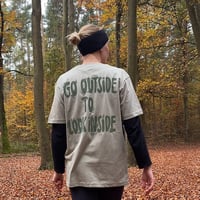 Image 2 of Go Outside To Look Inside, Pistachio – Unisex T-Shirt