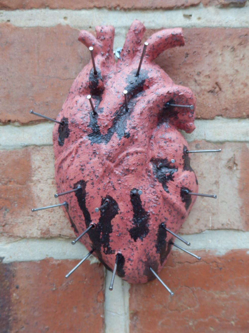 Crimson Cursed Heart Ceramic Wall Decor 