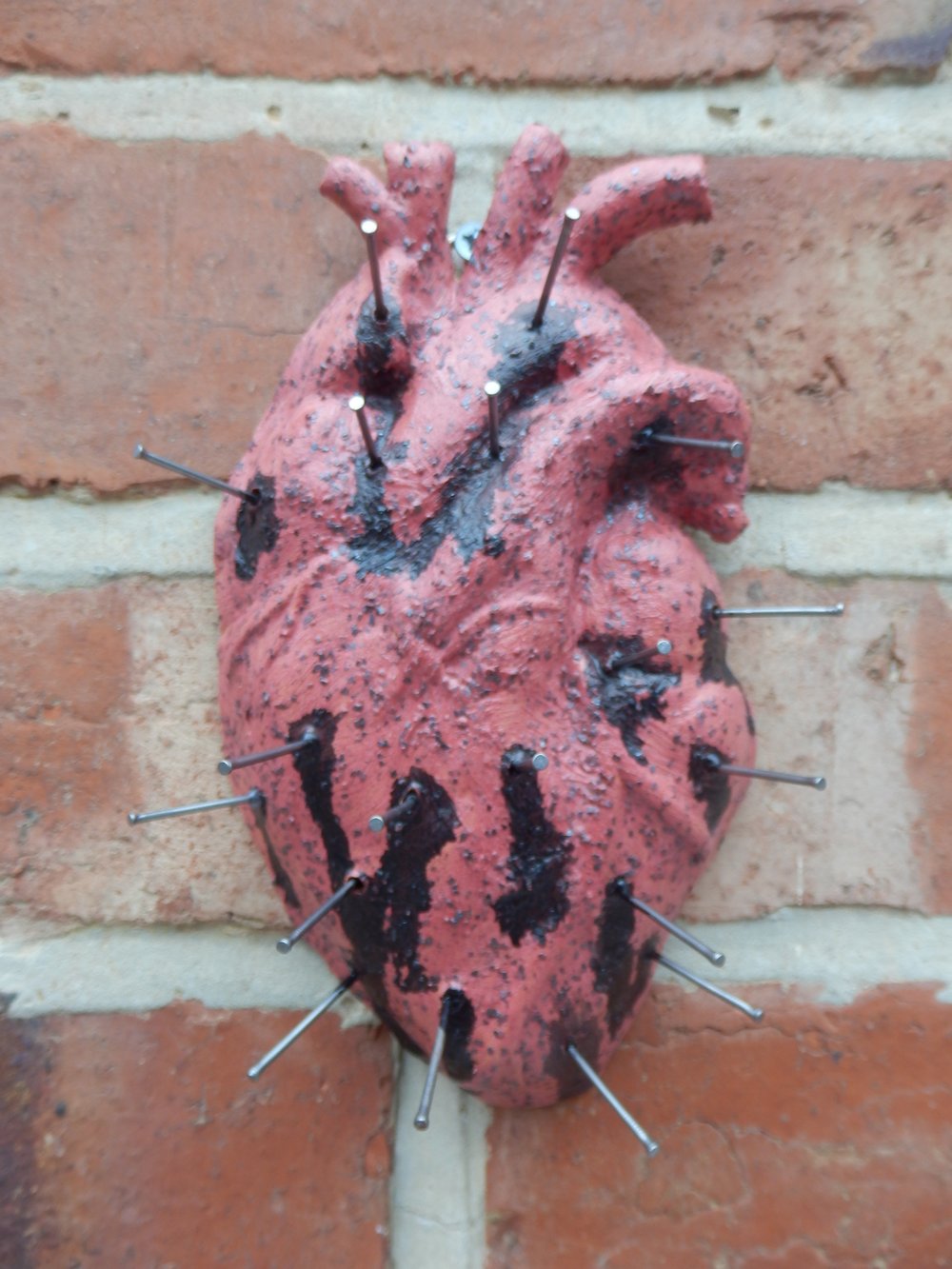 Crimson Cursed Heart Ceramic Wall Decor 