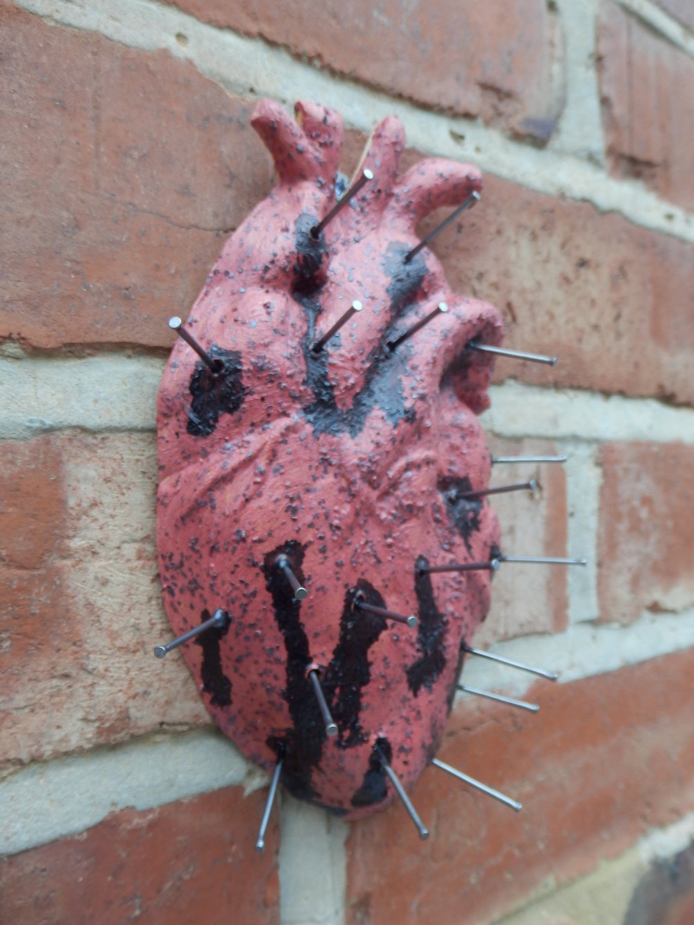 Crimson Cursed Heart Ceramic Wall Decor 