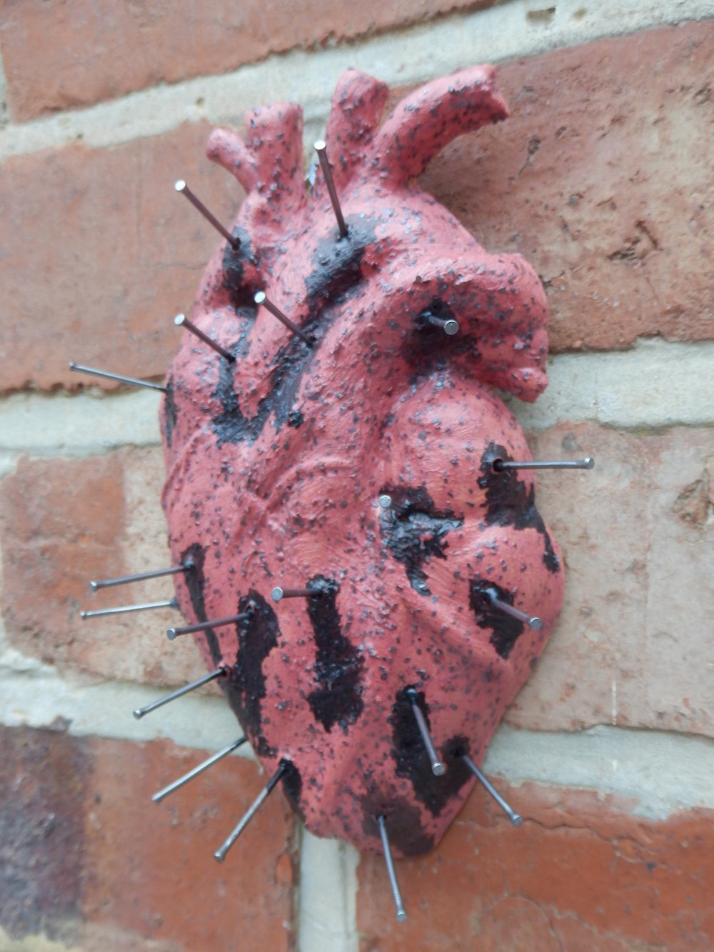 Crimson Cursed Heart Ceramic Wall Decor 