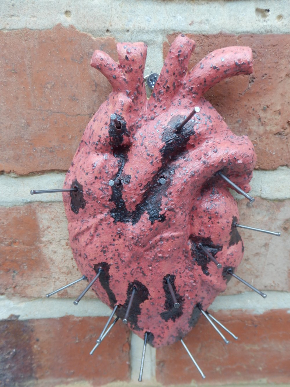 Crimson Cursed Heart Ceramic Wall Decor 