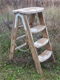 Image 1 of Wooden ladder brown *white  H-70 cm  