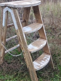 Image 2 of Wooden ladder brown *white  H-70 cm  