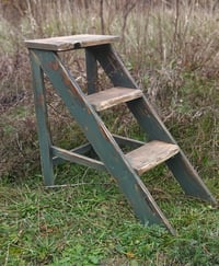 Image 1 of Wooden ladder brown * Green H-63 cm  