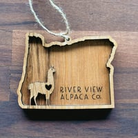 Image 3 of River View Alpaca Co Wood Ornament