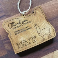 Image 2 of River View Alpaca Co Wood Ornament