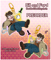 Image 3 of **PREORDER** Bill & Ford Keychain