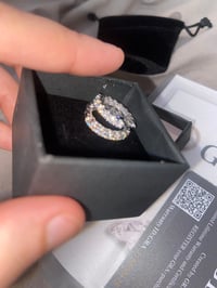 Image 3 of Moissanite Hoop Earrings