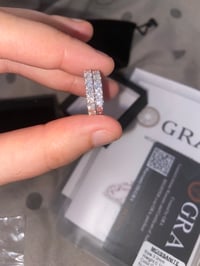 Image 5 of Moissanite Hoop Earrings