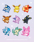 Image 2 of [PREORDER] Eeveelution Enamel Pins