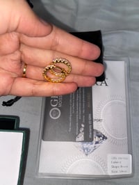 Image 4 of Moissanite Hoop Earrings Gold