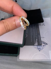 Image 5 of Moissanite Hoop Earrings Gold