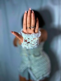 Image 1 of Seal Gloves with Faux Fur